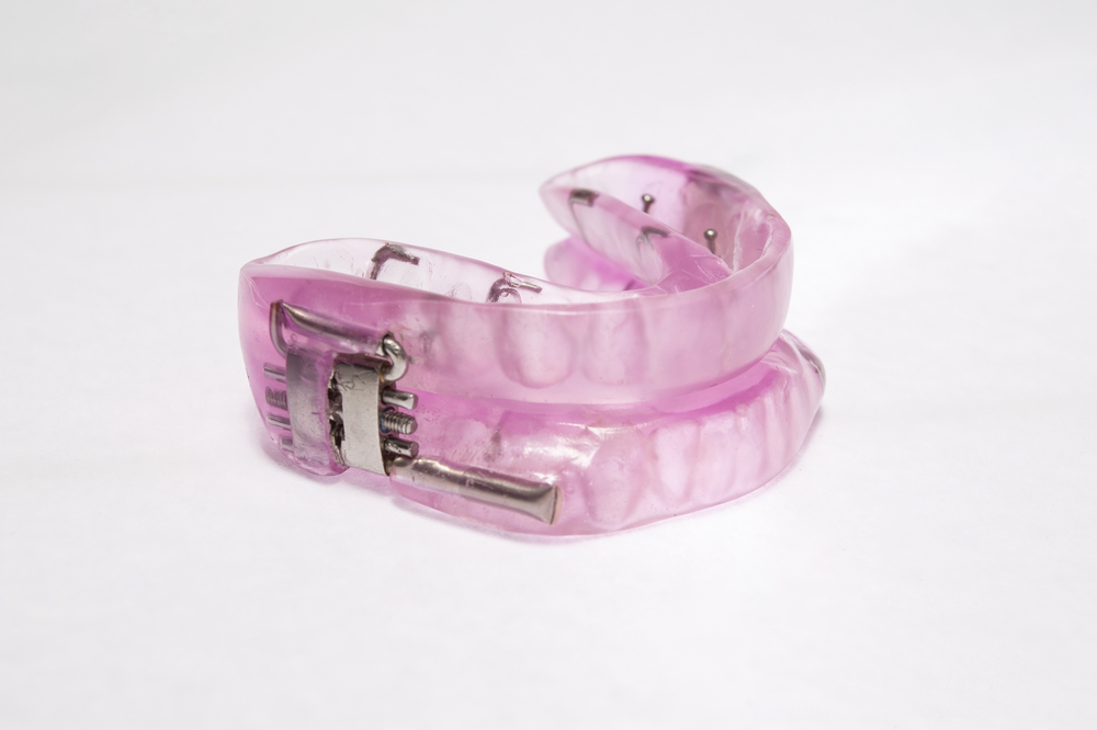 Purble apnea board on white background
